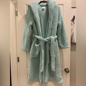 Pottery Barn Cozy Sherpa Mint Robe